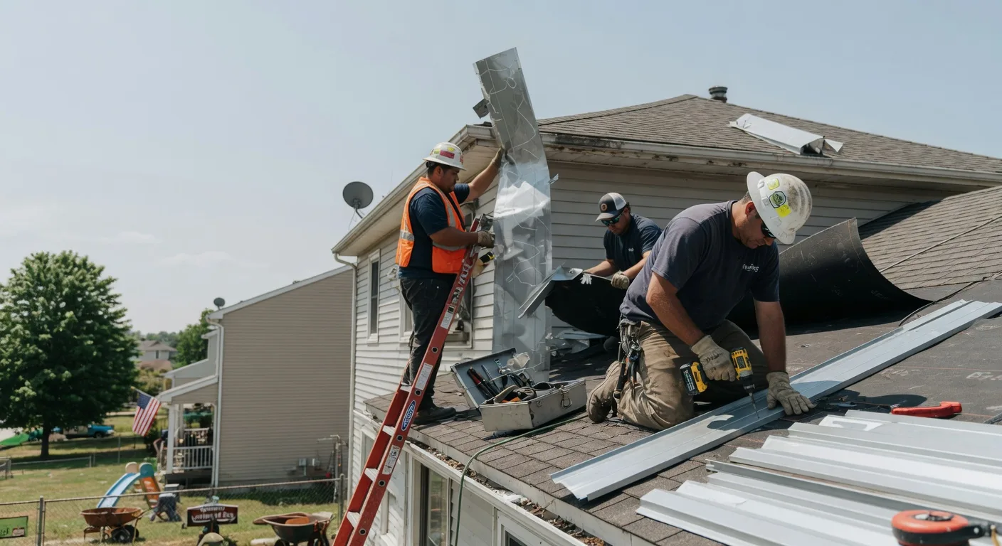 Storm Damage Metal Roof Repair in New Laguna, NM